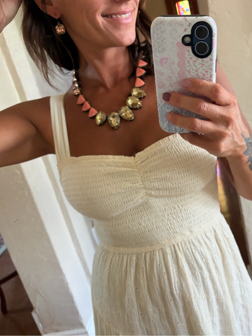 Chloe + Isabel Coral and Champagne Colorcode Necklace